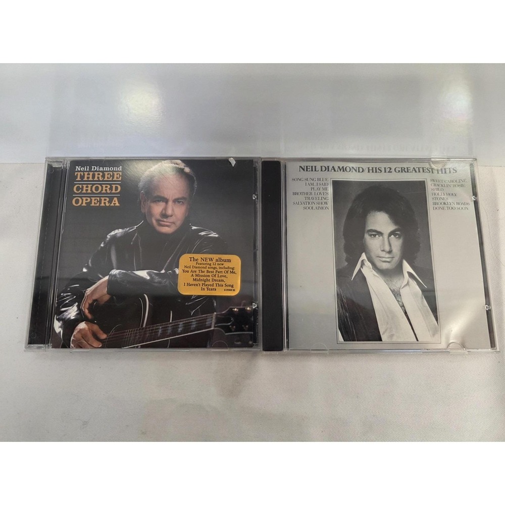Neil Diamond 2 CD Lot Three Chord Opera His 12 Greatest Hits Columbia MCA